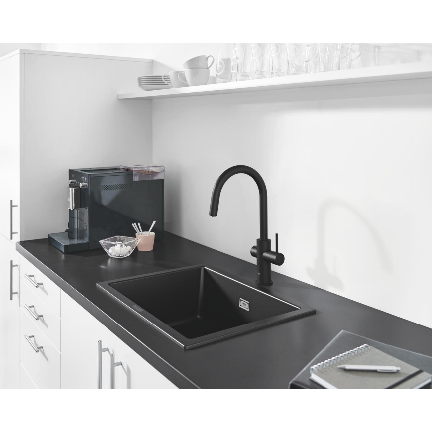 GROHE 31655AP0 - Kompositspüle K700U 610 × 460 mm schwarz