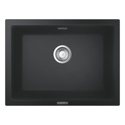 GROHE 31655AP0 - Küchenspüle K700U 610 × 460 mm schwarzer Stein/schwarz