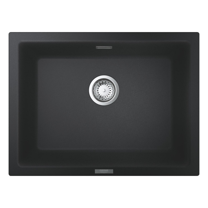 GROHE 31655AP0 - Küchenspüle K700U 610 × 460 mm schwarzer Stein/schwarz