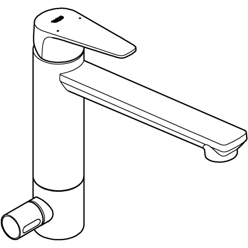 GROHE 31696000 - BAUEDGE Spültischarmatur, glänzender Chrom