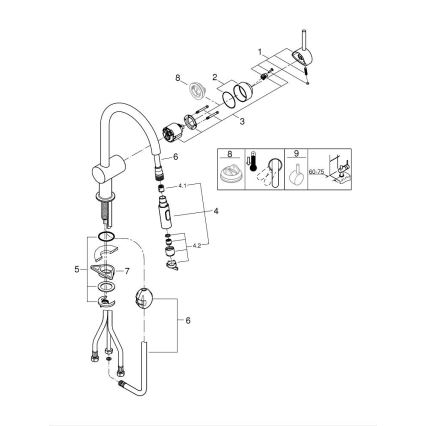 GROHE 32321GN2 - EUROCUBE Spültischarmatur, Gold