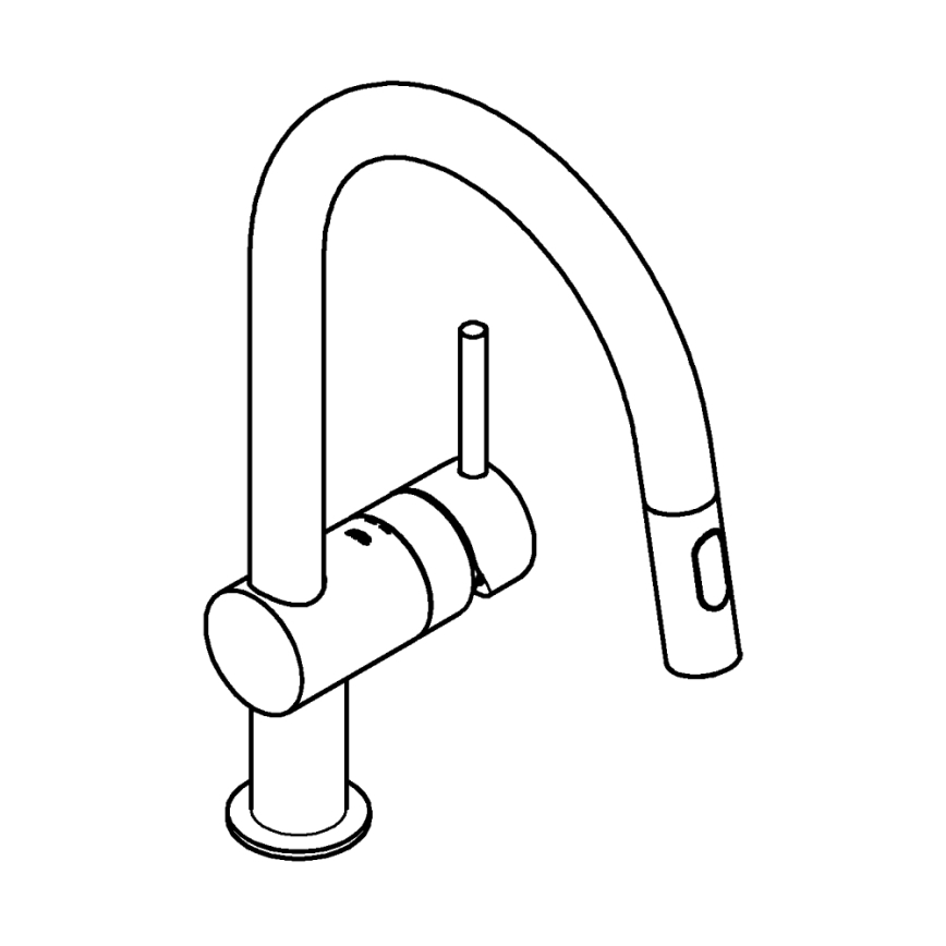 GROHE 32321GN2 - EUROCUBE Spültischarmatur, Gold
