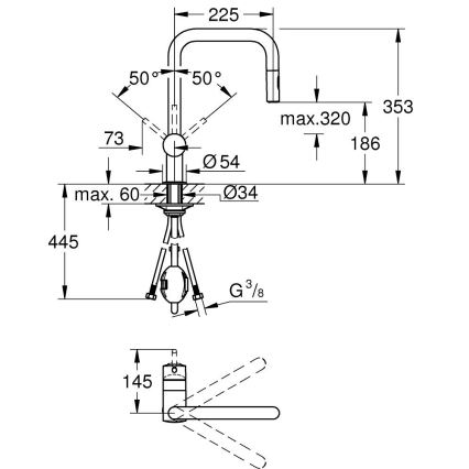 GROHE 32322DC2 - Spültischarmatur A, Edelstahl
