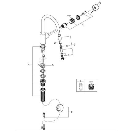 GROHE 32671002 - Spültischarmatur FEEL in glänzendem Chrom