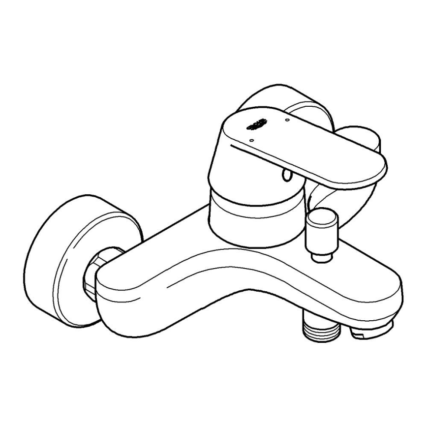 GROHE 32831000 - Wannenarmatur EUROSMART COSMOPOLITAN DN 15, glänzender Chrom