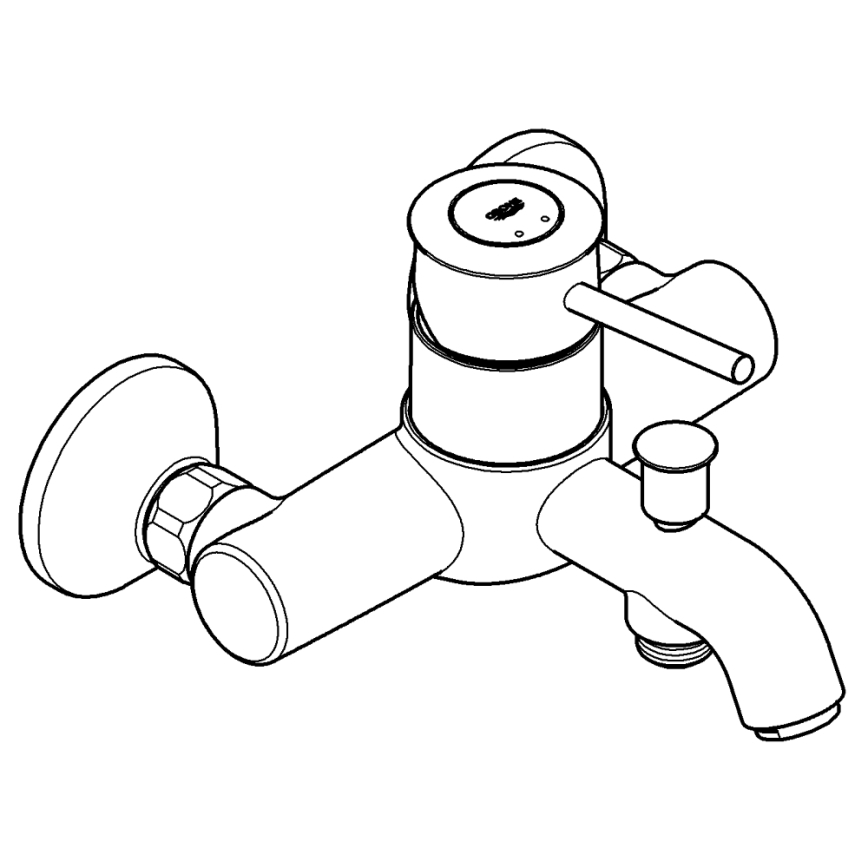 GROHE 32865000 - Wannenarmatur BAUCLASSIC DN 15, glänzender Chrom