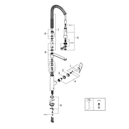 GROHE 32950000 - K7 Küchenarmatur, glänzender Chrom
