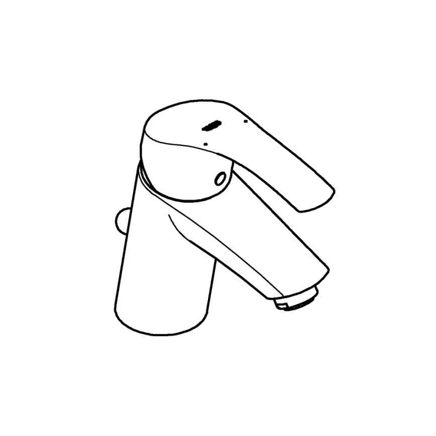 GROHE 33265002 - Waschtischarmatur EUROSMART DN 15 Größe S, glänzender Chrom