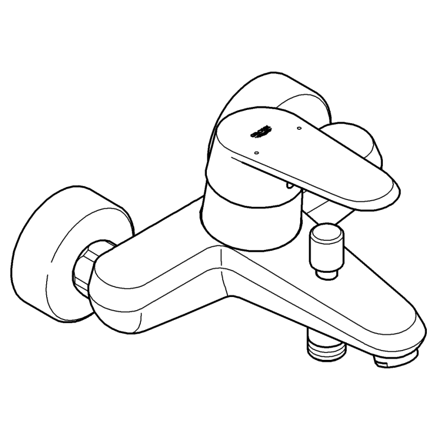 GROHE 33390002 - Badewannenarmatur EURODISC COSMOPOLITAN DN 15, glänzender Chrom