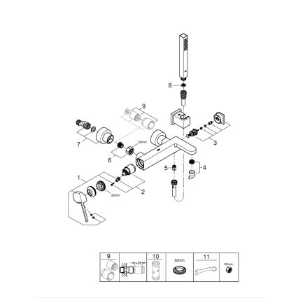 GROHE 33547003 - Badewannen-Set mit PLUS-Armatur, Hochglanz-Chrom