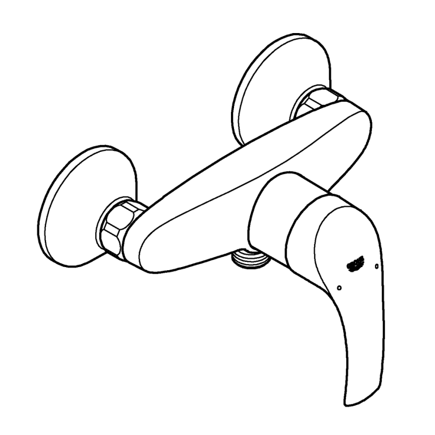 GROHE 33555002 - Duscharmatur EUROSMART DN 15, Hochglanz-Chrom