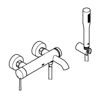 GROHE 33628001 - Badewannen-Set mit ESSENCE-Armatur DN 15, Hochglanz-Chrom