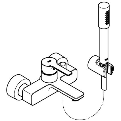 GROHE 33850001 - Wannenarmatur LINEARE DN 15, glänzender Chrom