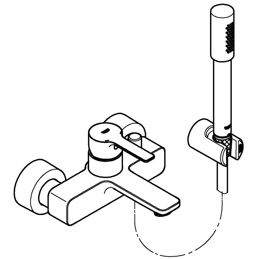 GROHE 33850001 - Wannenarmatur LINEARE DN 15, glänzender Chrom