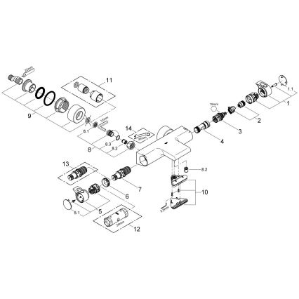 GROHE 34174001 - Thermostatische Wannenarmatur GROHTHERM 2000 172 mm glänzender Chrom