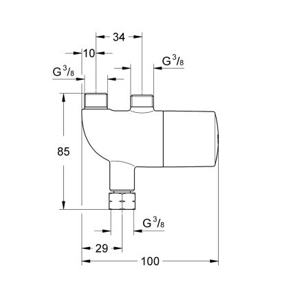 GROHE 34487000 - Thermostatischer Verbrühschutz GROHTHERM MICRO Chrom