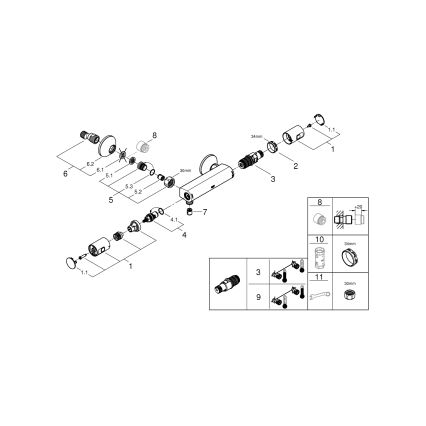 GROHE 345942430 - Thermostat-Duscharmatur PRECISION START DN 15 schwarz