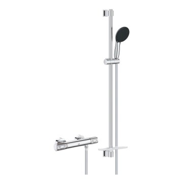 GROHE 34853001 - Duschset mit Thermostat-Armatur PRECISION FEEL+ 90 cm, glänzender Chrom