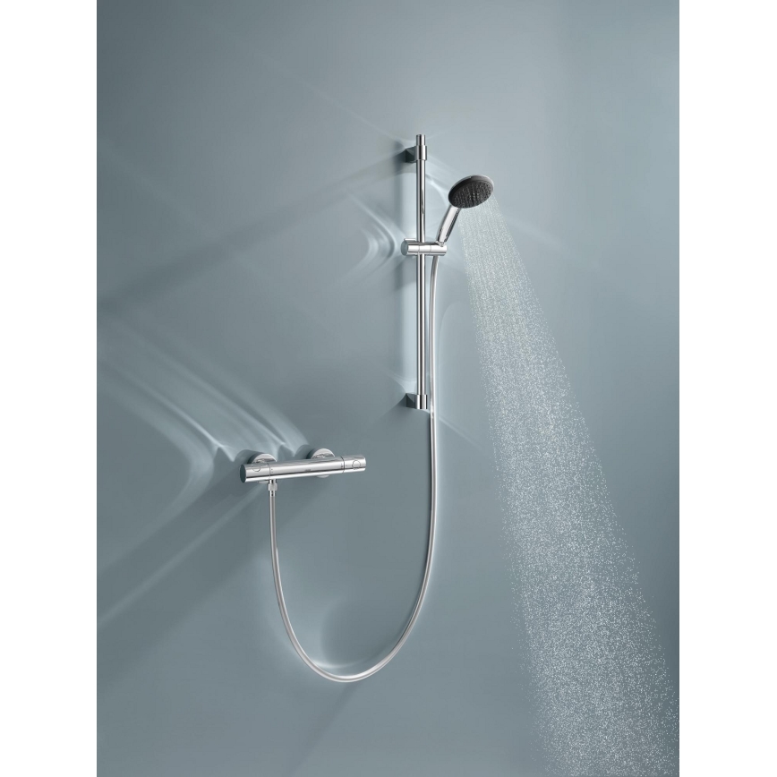 GROHE 34856000 - Duschset mit Thermostatarmatur PRECISION GET 600 mm glänzender Chrom