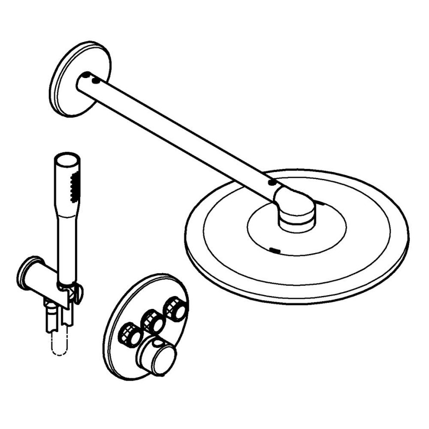 GROHE 34874000 - Duschsystem PRECISION SMARTCONTROL 310 mm glänzender Chrom