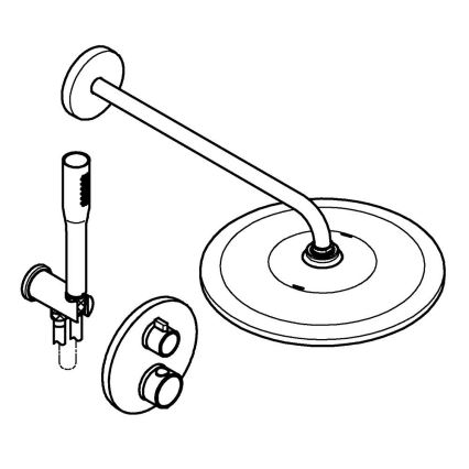 GROHE 34880000 - Duschset mit Unterputzarmatur GROHTHERM SMARTCONTROL glänzender Chrom