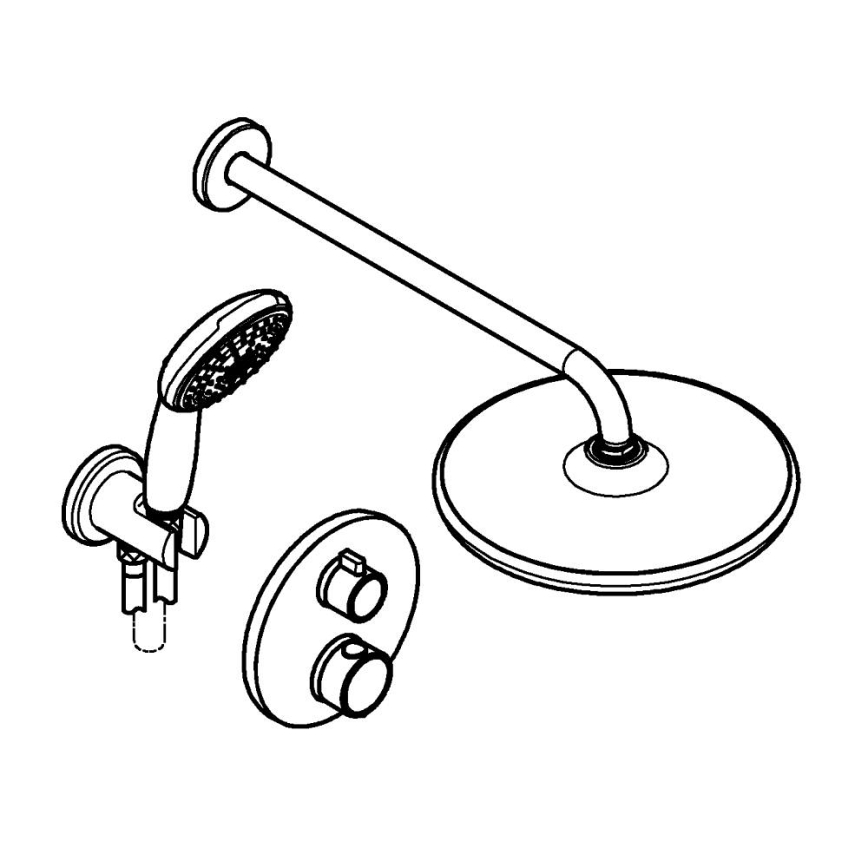 GROHE 34883000 - Duschsystem PRECISION VITALIO START 250, glänzender Chrom