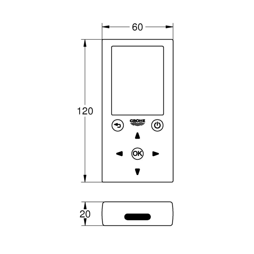 GROHE 36407001 - Fernbedienung, glänzender Chrom