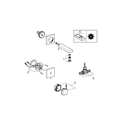 GROHE 36442000 - Infrarot-Elektronik-Armatur EUROCUBE E, glänzend verchromt