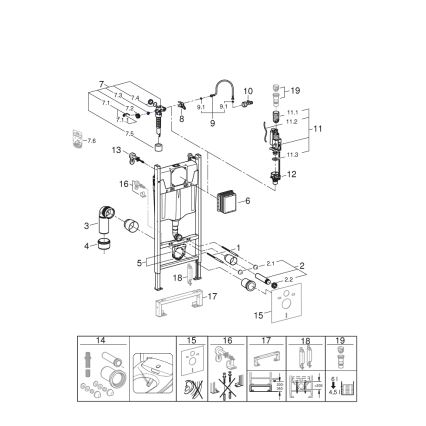 GROHE 36497000 - SOLIDO WC-Modul 1,13 m, weiß