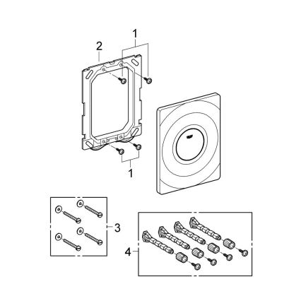 GROHE 37063000 - Betätigungsplatte SURF 156 × 197 mm, polierter Chrom