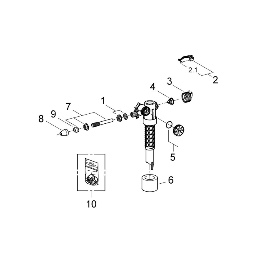 GROHE 37092000 - Füllventil 38” Chrom glänzend