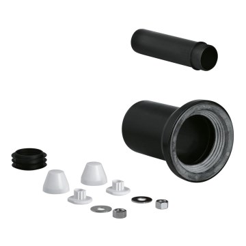 GROHE 37311K00 - Zulauf- und Ablaufgarnitur für WC 150 mm schwarz