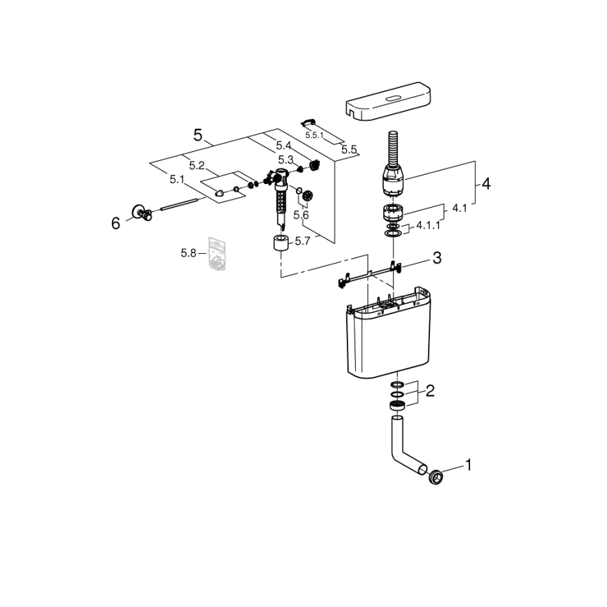 GROHE 37791SH0 - Spülkasten PS, weiß
