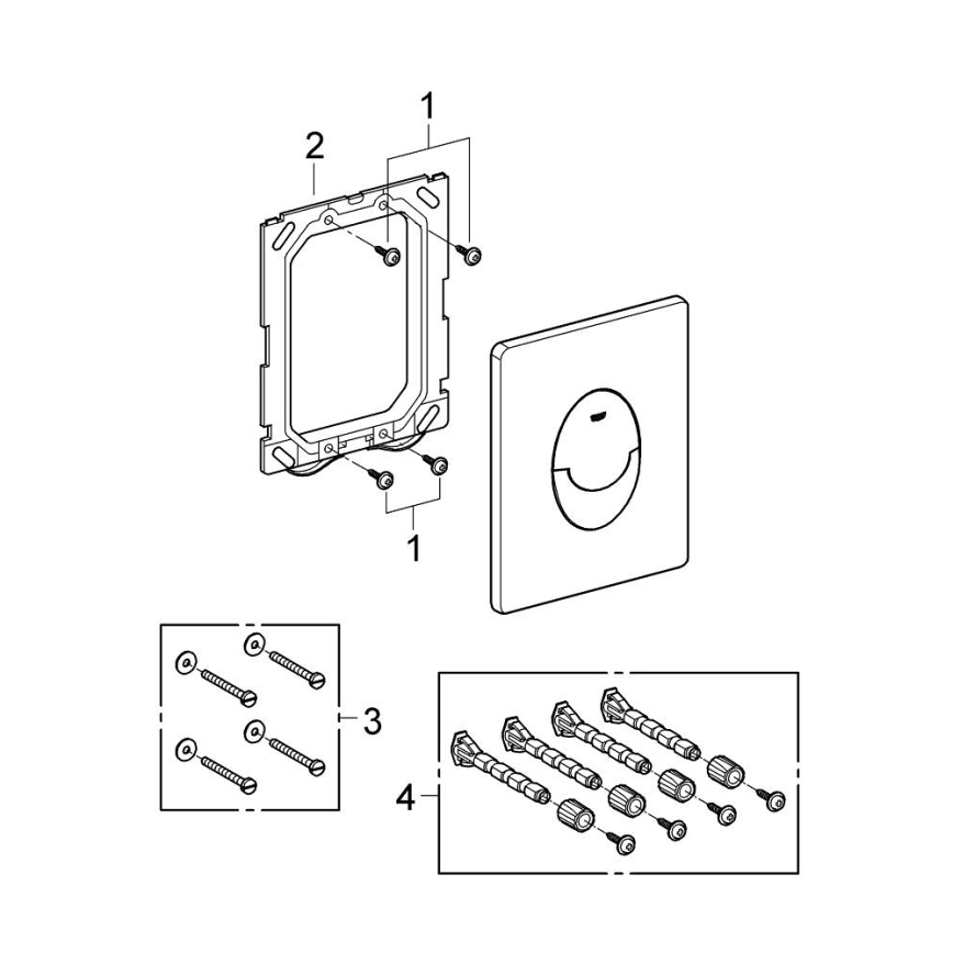 GROHE 38505SH0 - Betätigungsplatte SKATE AIR 156 × 197 mm weiß