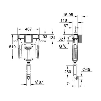 GROHE 38661000 - Spülkasten GD 2