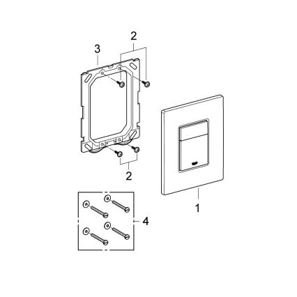 GROHE 38732GL0 - Betätigungsplatte SKATE COSMOPOLITAN 156 × 197 mm goldfarben
