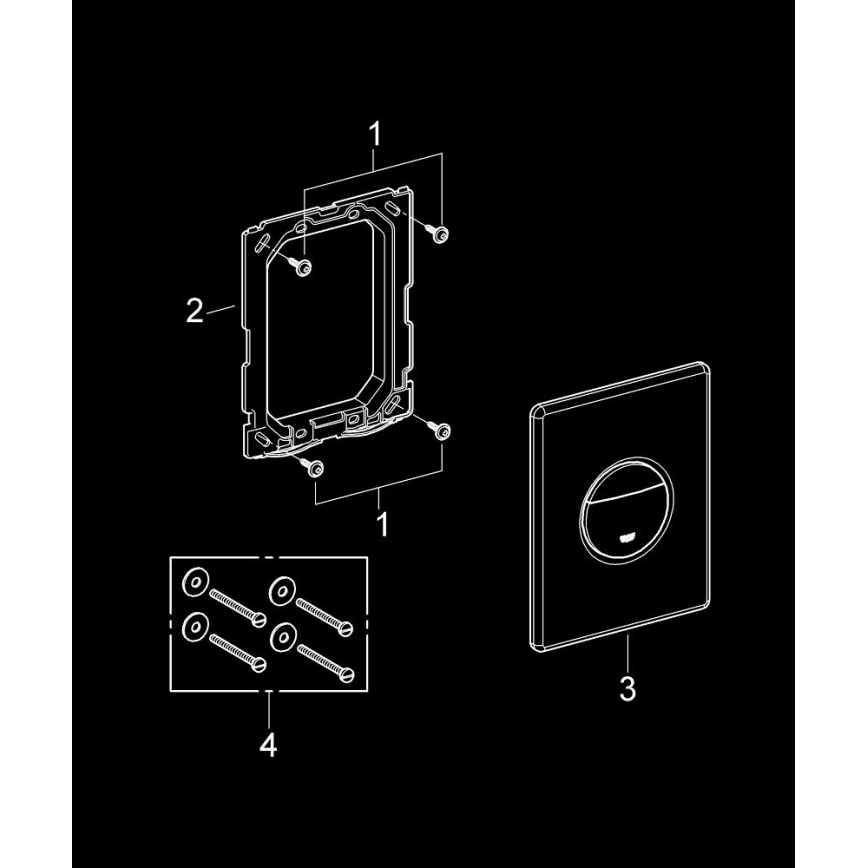 GROHE 38765000 - Betätigungsplatte NOVA COSMOPOLITAN 156 × 197 mm Chrom