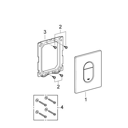 GROHE 38844SH0 - Betätigungsplatte ARENA COSMOPOLITAN 156 × 197 mm weiß