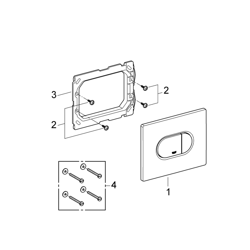 GROHE 38858SH0 - Betätigungsplatte ARENA COSMOPOLITAN 156 × 197 mm weiß
