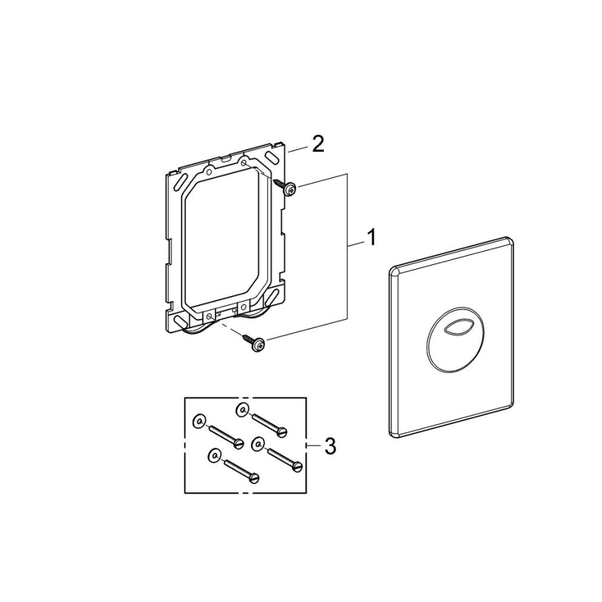 GROHE 38862000 - Betätigungsplatte SKATE 156 × 197 mm glänzender Chrom