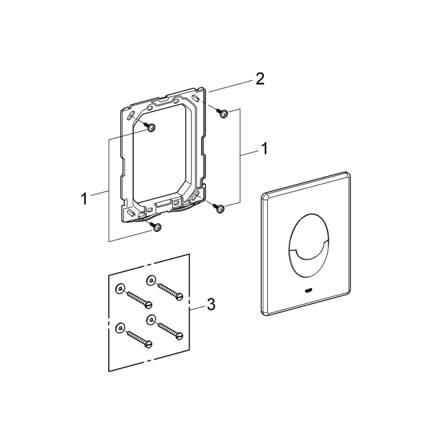 GROHE 38964P00 - START Betätigungsplatte 156 × 197 mm matt-chrom