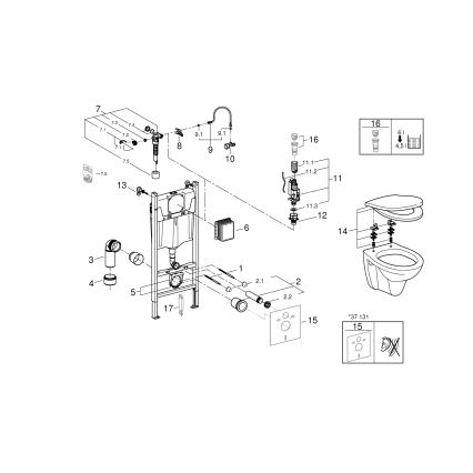 GROHE 39116000 - 4-in-1-Set mit Keramik SOLIDO COMPACT 1,13 m