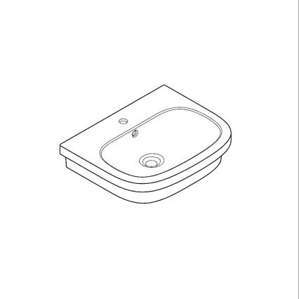 GROHE 39337000 - Aufsatzwaschbecken EURO CERAMIC 600 × 480 mm Keramik/weiß
