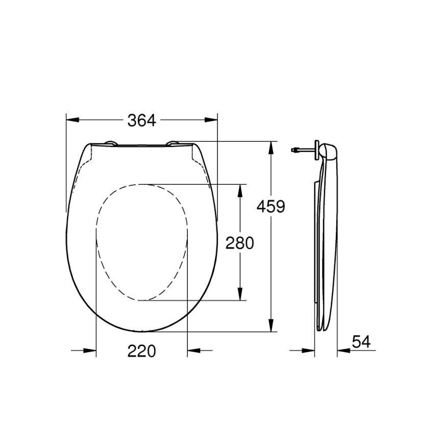 GROHE 39493000 - WC-Sitz BAU CERAMIC DuroWhite