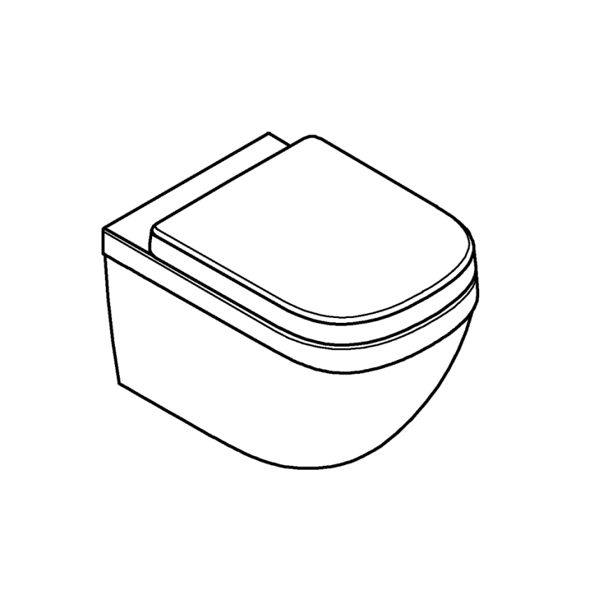 GROHE 39554000 - Wandhängendes WC EURO CERAMIC 540 × 374 mm Keramik/weiß