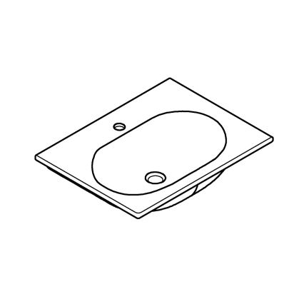 GROHE 3956800H - Waschbecken ESSENCE 600 × 460 mm Keramik/weiß