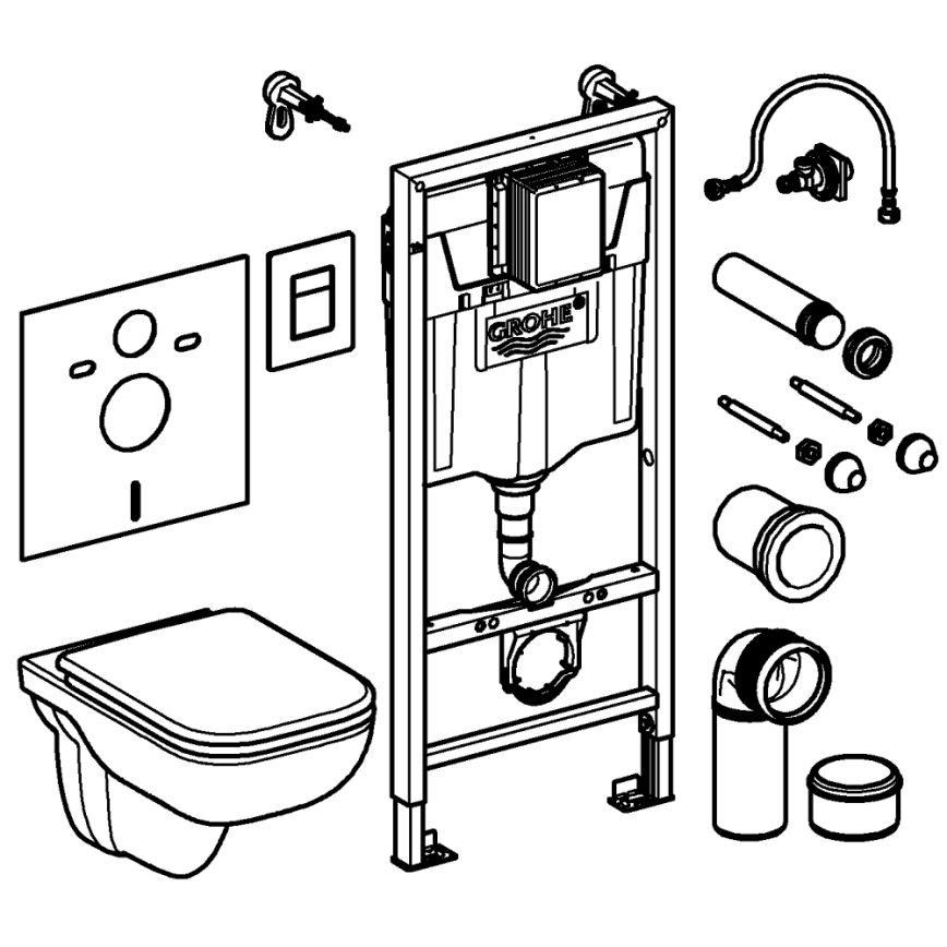 GROHE 39817000 - WC-Set SOLIDO 1,13 m Keramik/weiß