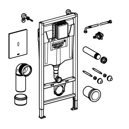 GROHE 39883000 - Vorwandinstallation SOLIDO 1,13 m glänzender Chrom
