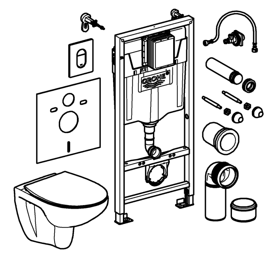 GROHE 39902000 - WC SOLIDO 230 x 500 x 1130 Keramik/weiß