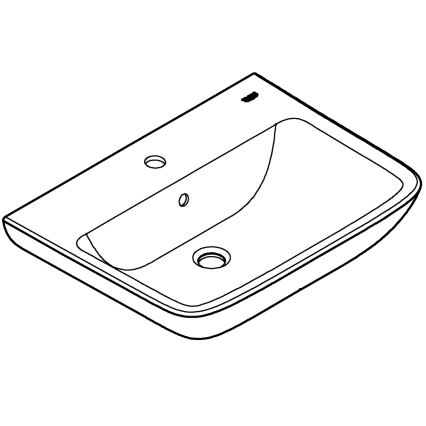 GROHE 39950000 - Waschbecken START EDGE 600 × 448 mm Keramik/weiß